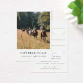 Horse Riding Lessons Gift Certificate Template (Schreibtisch)