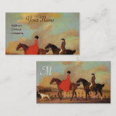 HORSE RIDING Monogram Visitenkarte (Vorne/Hinten)