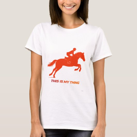 Horse Riding Silhouette Minimal Lifestyle T-Shirt (Vorderseite)