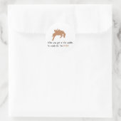 horse runder aufkleber (Tasche)