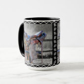 Horse Saddle Corral Fence Horseshoe Tasse (Vorderseite Links)