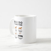 Horse-shirt Women Girl Things I Do In My Spare Tim Kaffeetasse (Vorderseite Links)