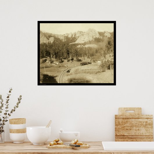 Horse Shoe Curve Buckhorn Mountain SD 1891 Poster (Küche)