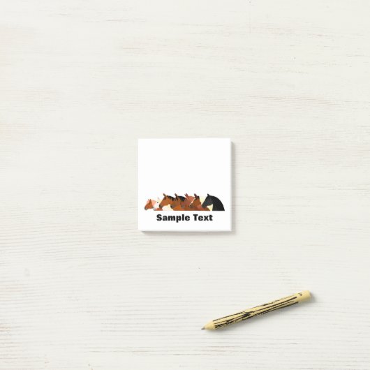 horse sideview group post it post-it klebezettel (Auf Schreibtisch)