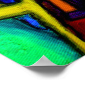 Horse Skull auf einem Orange Spike Gemälde Poster (Ecke)