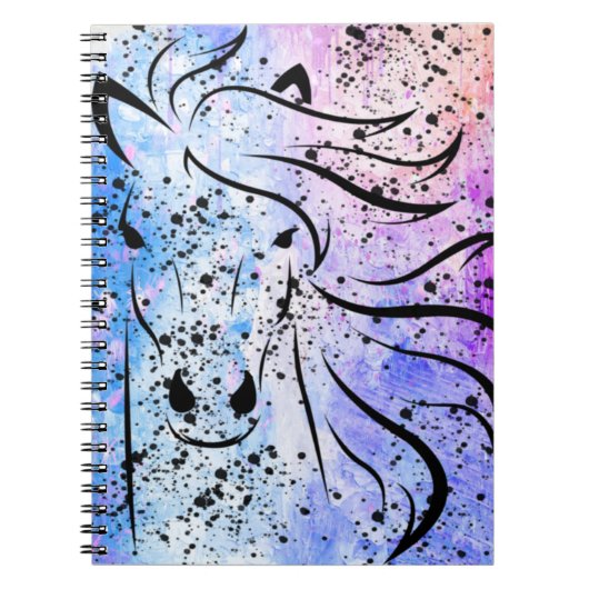 Horse Spiral Foto Notebook Notizblock (Vorderseite)