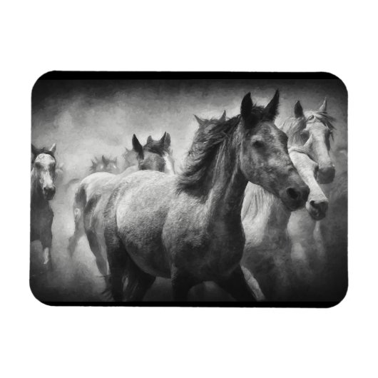 Horse Stampede Magnet (Horizontal)