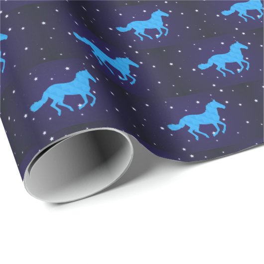 Horse Starry Night Geschenkpapier (Rolleneckpunkt)
