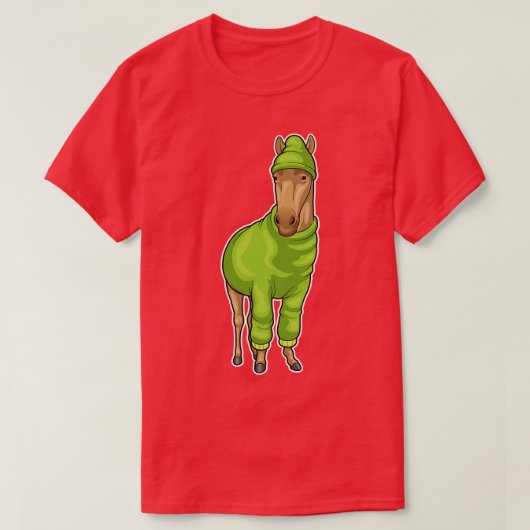 Horse Sweater Beanie T-Shirt (Design vorne)