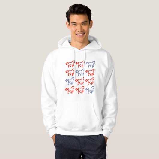 Horse Symbol Pattern Sweatshirt – Personality Gift (Vorne ganz)