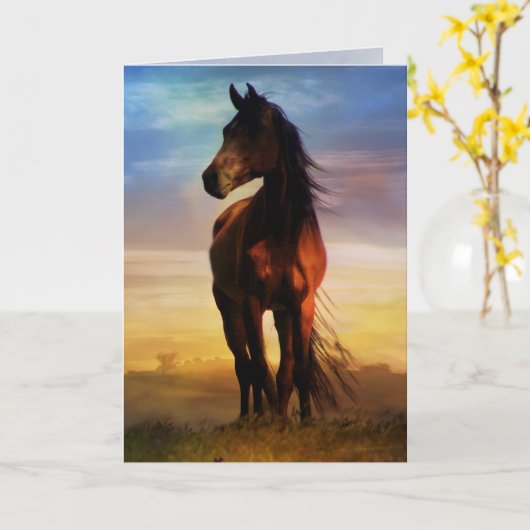 Horse Sympathy Card Karte (Gelbe Blume)