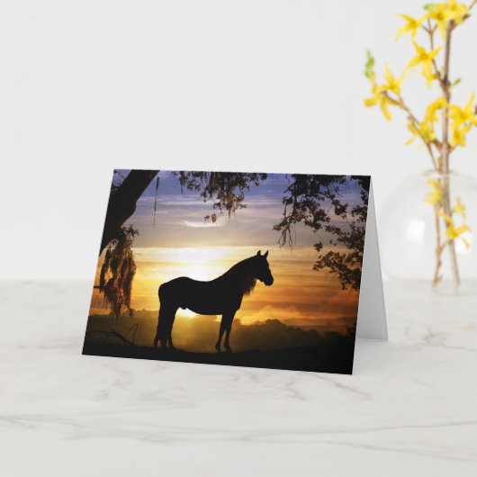 Horse Sympathy Card Karte (Gelbe Blume)