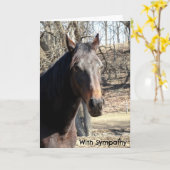 Horse Sympathy Card Karte (Gelbe Blume)