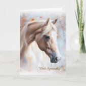 Horse Sympathy with Beautiful Horse Condolences Karte (Vorderseite)