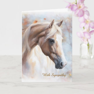 Horse Sympathy with Beautiful Horse Condolences Karte