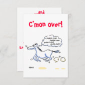 Horse Theme Texas GRILLEN Party Humorale Einladung (Vorne/Hinten)