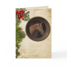 Horse Theme Weihnachtskarte & Umschlag; Anpassen!