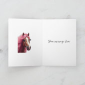 Horse Themed Fabulous at 50 Birthday Card Karte (Innenseite)
