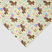 Horse Tissue Paper in Yellow Seidenpapier (Detail)