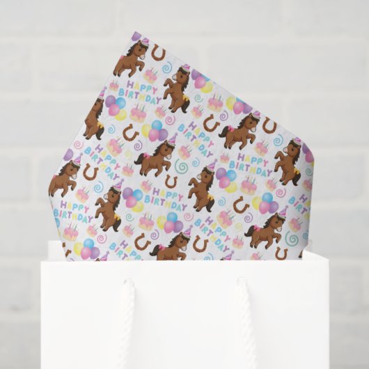 Horse Tissue Paper Seidenpapier (Geschenk Tasche)