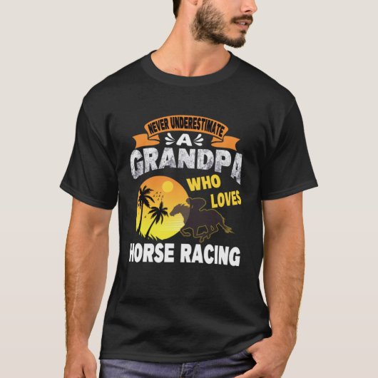 Horse Track Day with Dad no Shopping with Mom T-Shirt (Vorderseite)