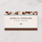 Horse Trainer Cowhide Western Visitenkarte (Vorderseite)