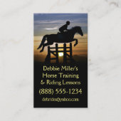 Horse Training and Riding Lessons Visitenkarte (Vorderseite)