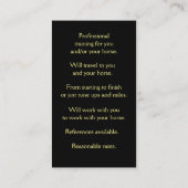 Horse Training Riding Lessons Western Visitenkarte (Rückseite)