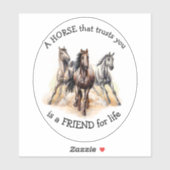 HORSE - Trusts für den Preis für Lebenskostenvoran Aufkleber (Blatt)