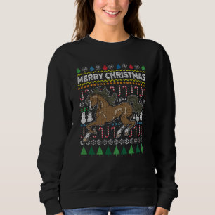 Horse Ugly Christmas Sweater Wildlife Series Sweatshirt