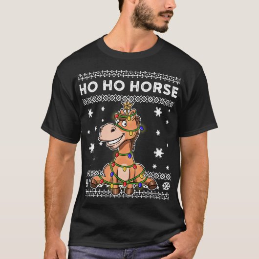 Horse Ugly Weihnachtskraut T-Shirt (Vorderseite)