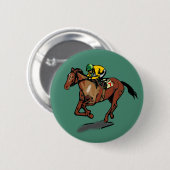 Horse und Jockey Button (Vorne & Hinten)