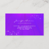 Horse Unicorn Diamonds Lila Visitenkarte (Rückseite)