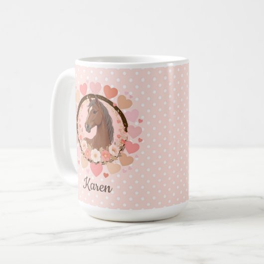 Horse Valentine Kaffeetasse (Vorderseite Links)