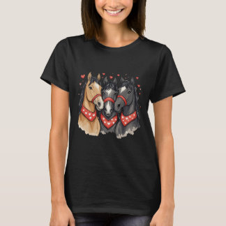 Horse Valentine Valentines Day Cute Horse For Wome T-Shirt