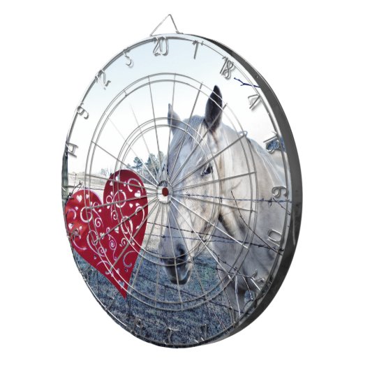 HORSE Valentinherz Dartscheibe (Vorderseite rechts)