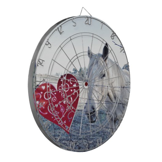 HORSE Valentinherz Dartscheibe (Vorderseite Links)