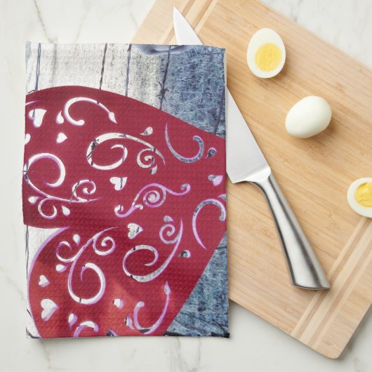 HORSE Valentinherz Geschirrtuch (Viertel Falte)