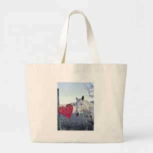 HORSE Valentinherz Jumbo Stoffbeutel