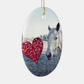 HORSE Valentinherz Keramik Ornament (Rechts)