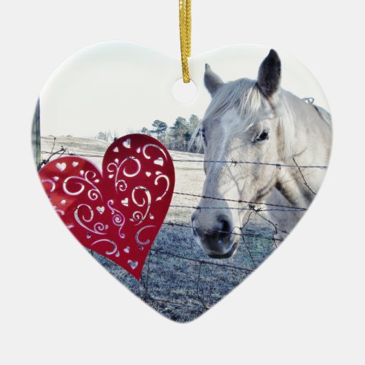 HORSE Valentinherz Keramikornament (Vorne)