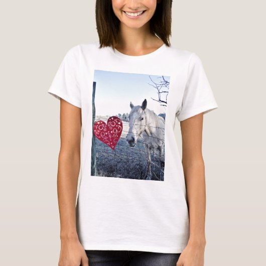 HORSE Valentinherz T-Shirt (Vorderseite)
