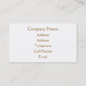 HORSE VISITENKARTE (Rückseite)