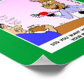 Horse Waiters Funny Cartoom Posters Poster (Ecke)