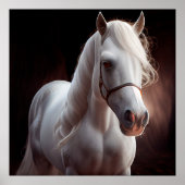 Horse White Poster (Vorne)