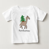 Horse with Christmas tree Baby T-shirt (Vorderseite)