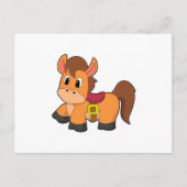 Horse with Saddle Postkarte (Vorderseite)