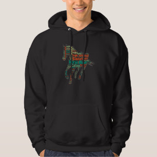 Horse Word Cloud Barrel Racing Rodeo Racer Hoodie