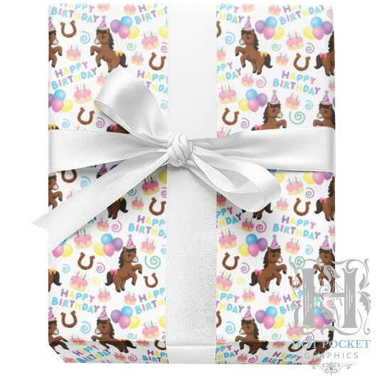 Horse Wrapping Paper Geschenkpapier