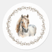 Horse Wreath Gift Stickers (Vorderseite)